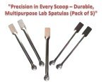 Set of 5 Dual-End Lab Spatulas and Spoons