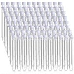 200 Clear Plastic Test Tubes with Caps, 12 ml