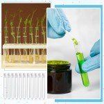 200 Clear Plastic Test Tubes with Caps, 12 ml