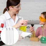 200 Clear Plastic Test Tubes with Caps, 12 ml