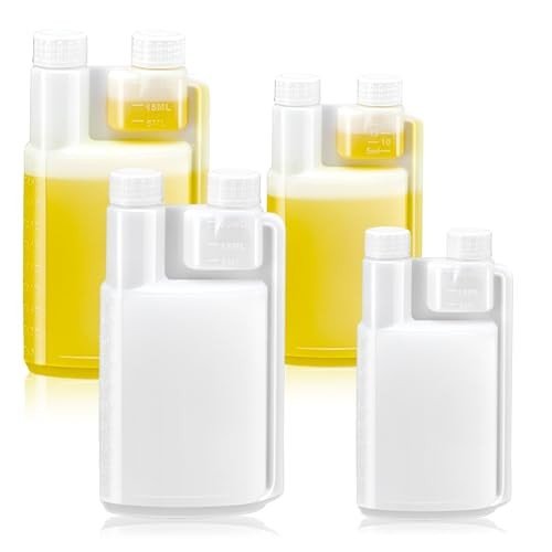 Baderke 4 Pcs Plastic Flask Set for Drinks
