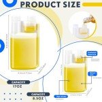 Baderke 4 Pcs Plastic Flask Set for Drinks
