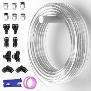 6mm Clear PU Air Hose Kit - 10M Long