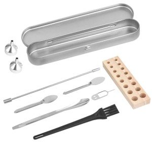 10-Piece Lab Tool Kit with Spoons and Funnels