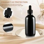 4-Pack 4oz Black Glass Dropper Bottles