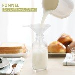 Rionisor 2oz Glass Bottles with Lids & Funnels