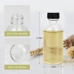 Rionisor 2oz Glass Bottles with Lids & Funnels