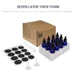 12 Pack 1 oz Blue Dropper Bottles with Glass Dropper