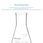 StonyLab 150ml Heavy Wall Narrow Mouth Erlenmeyer Flask