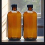 Amber Glass Bottles with Airtight Cone Caps - 32oz