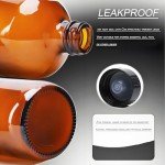 Amber Glass Bottles with Airtight Cone Caps - 32oz