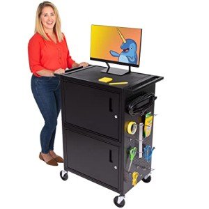 Stellar AV Cart - Mobile Workstation with Locking Wheels