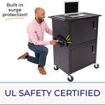 Stellar AV Cart - Mobile Workstation with Locking Wheels