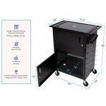 Stellar AV Cart - Mobile Workstation with Locking Wheels