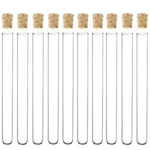 Borosilicate Glass Test Tubes with Cork Stoppers