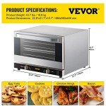 VEVOR Half-Size Electric Convection Oven, 47L