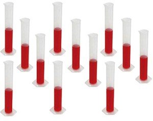 12-Pack 100 mL Graduated Polypropylene Cylinders