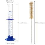 5 Pack 100ml Graduated Thick Glass Cylinders