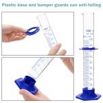 5 Pack 100ml Graduated Thick Glass Cylinders
