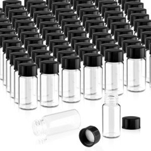 100 Pack 5ml Clear Glass Sample Vials