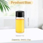 100 Pack 5ml Clear Glass Sample Vials