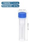 0.5mL Plastic Cryogenic Vials - Pack of 36
