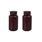 Wide Mouth Amber Plastic Lab Reagent Bottles (2 Pcs)