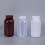 Wide Mouth Amber Plastic Lab Reagent Bottles (2 Pcs)