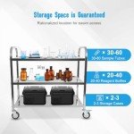 Stainless Steel Rolling Cart with Locking Wheels