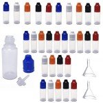 30 Pack 30ml LDPE Dropper Bottles with Funnel