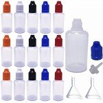 30 Pack 30ml LDPE Dropper Bottles with Funnel