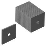 20-Pack 3/8" Square Flat Washers, Weld-On 2"x2