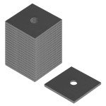 20-Pack 3/8" Square Flat Washers, Weld-On 2"x2