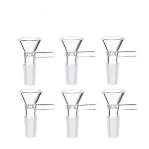 6PCS Heat-Resistant Borosilicate Glass Funnels