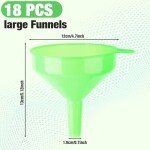 18-Piece Wide Mouth Plastic Funnels Set