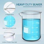 6PCS Heavy Duty 500ml Glass Lab Beakers