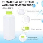 34oz Plastic Lab Reagent Bottles with Caps (2-Pack)