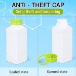 34oz Plastic Lab Reagent Bottles with Caps (2-Pack)