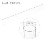 Clear Rigid Polycarbonate Tube - 1.25" ID, 1 Ft
