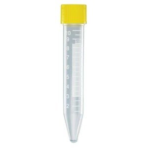 Globe Scientific 10mL Centrifuge Tubes with Caps, 1000 Count