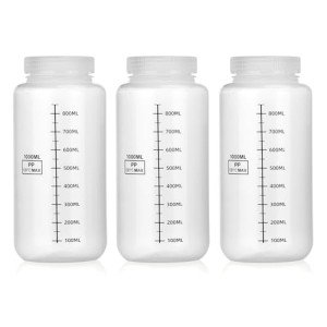 Kestun 32oz Wide Mouth Plastic Laboratory Bottles