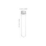 Clear Plastic Test Tubes with Screw Caps - 20 Pack