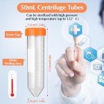 100 Pack Sterile 50ml Conical Centrifuge Tubes