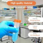 100 Pack Sterile 50ml Conical Centrifuge Tubes