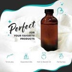 Amber Glass Jars with Lids - 12 Pack