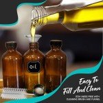 Amber Glass Jars with Lids - 12 Pack
