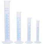 Transparent Plastic Graduated Measuring Cylinder with Pour Spout
