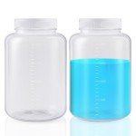 Tatuo 2 Pack 67.6oz Wide Mouth Sample Bottles