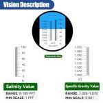 NEEBETEK Salinity Refractometer for Aquariums and Seawater