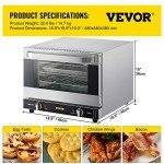 VEVOR 21L Quarter-Size Commercial Convection Oven